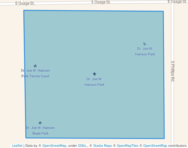 walking in Dr. Joe W. Hanson Park map in Cleveland