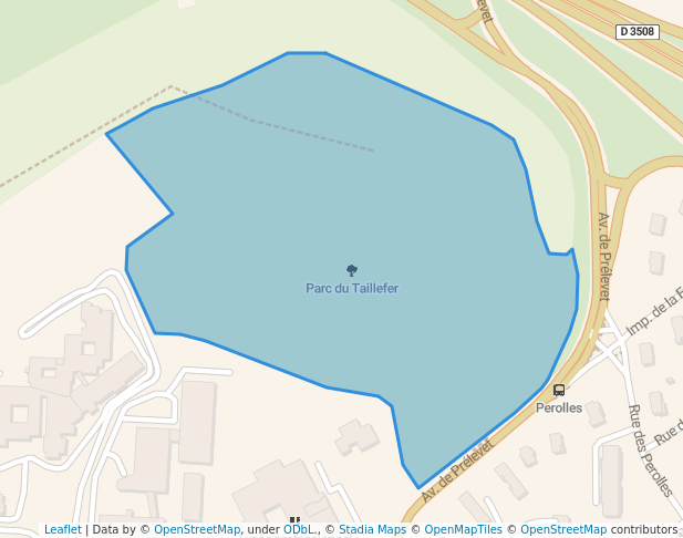 walking in Parc du Taillefer map in Annecy