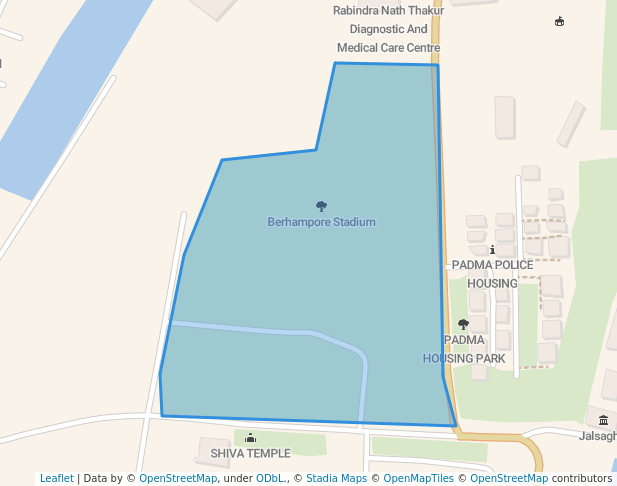 walking in Berhampore Stadium map in Berhampore