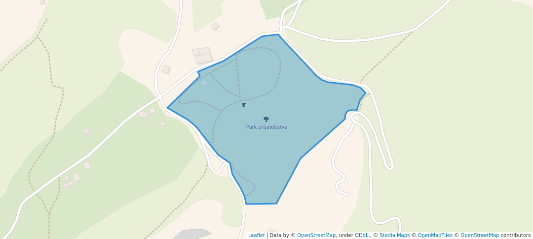 walking in Park prijateljstva map in Sarajevo