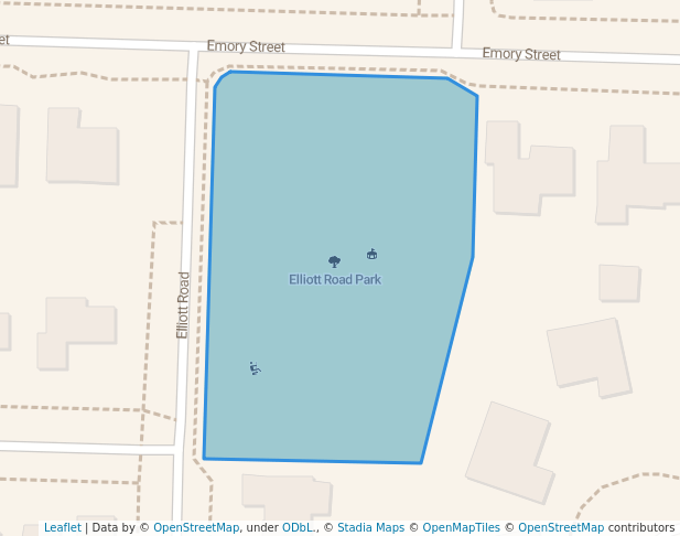 walking in Elliott Road Park map in Mary Esther