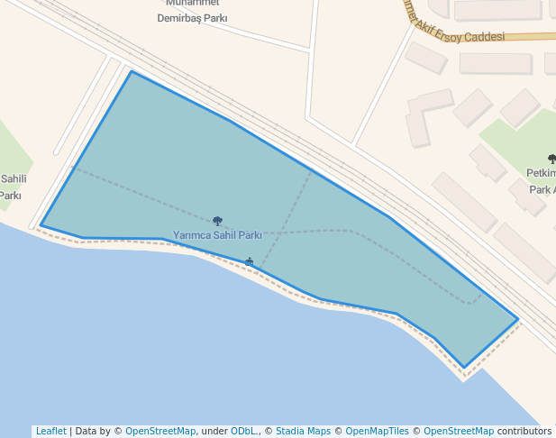 Yarımca Sahil Parkı in Körfez | Map and Routes