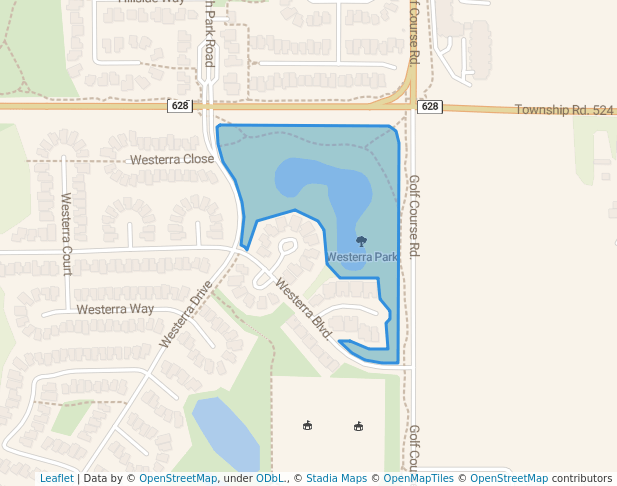 walking in Westerra Park map in Stony Plain