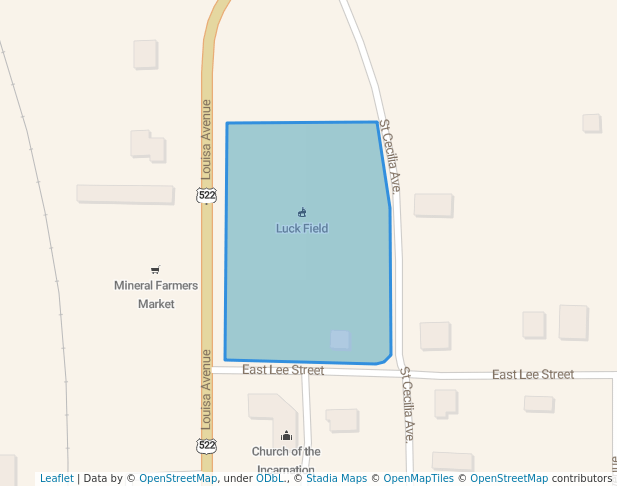 walking in Grace Adams Davis Memorial Playground map in Mineral