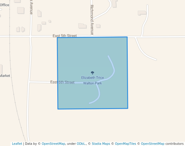 walking in Elizabeth Trice Walton Park map in Mineral