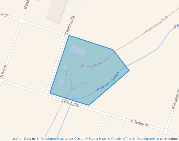 walking in Shrunk Park map in Hamilton