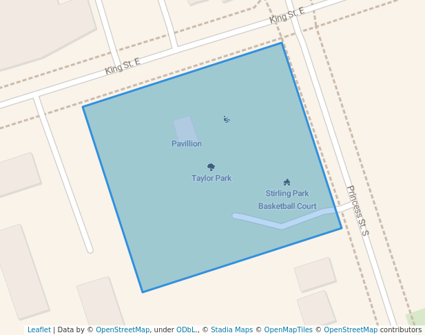 walking in Stirling Park map in Chatham