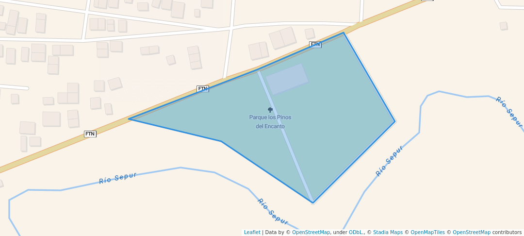 walking in Parque los Pinos del Encanto map in Fray Bartolomé de las Casas