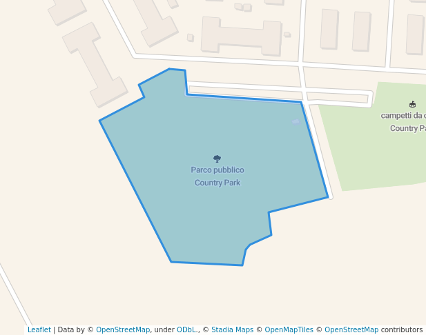 walking in Parco pubblico Country Park map in Country Park