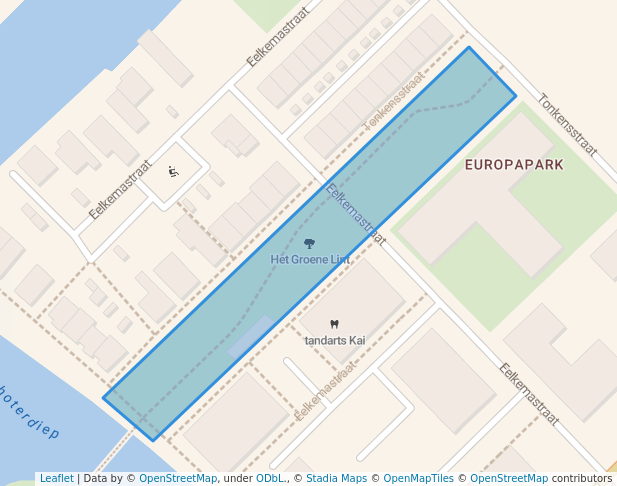 walking in Het Groene Lint map in Groningen