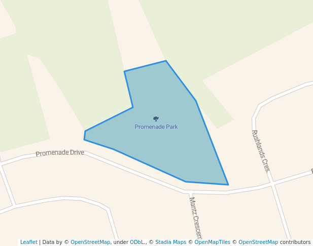 walking in Promenade Park map in Whitby