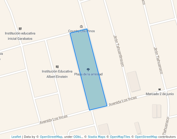 walking in Plaza de la amistad map in Chimbote