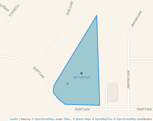 walking in Bill Pool Park map in Muskogee