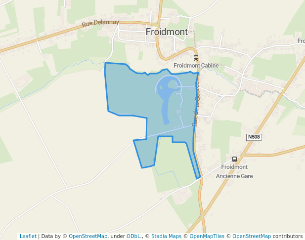 walking in Château Duphénieux map in Tournai