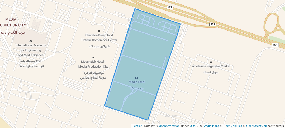 walking in Magic Land map in 6th of October City