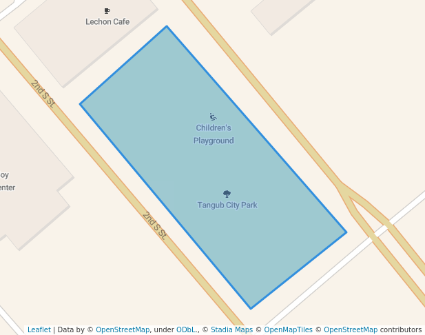 walking in Tangub City Park map in Tangub City