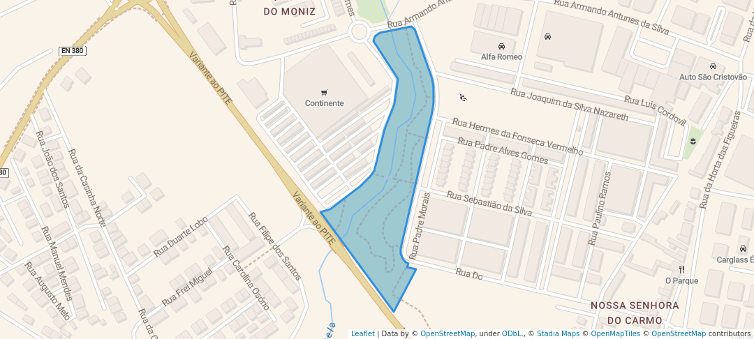 walking in Parque da Urbanização do Moinho map in Évora