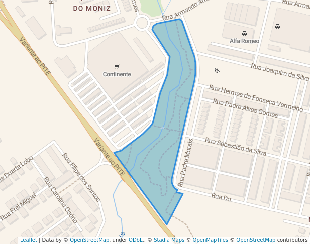 walking in Parque da Urbanização do Moinho map in Évora