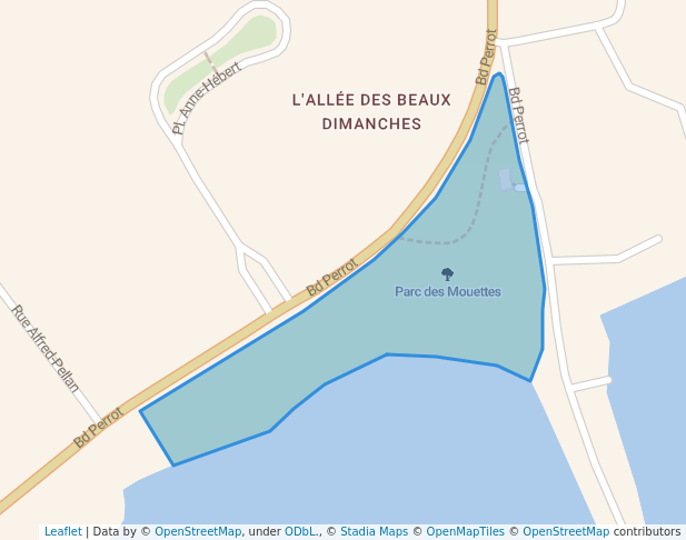 walking in Parc des Mouettes map in Notre-Dame-de-l'Île-Perrot