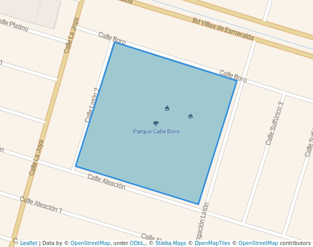 walking in Parque Calle Boro map in Reynosa