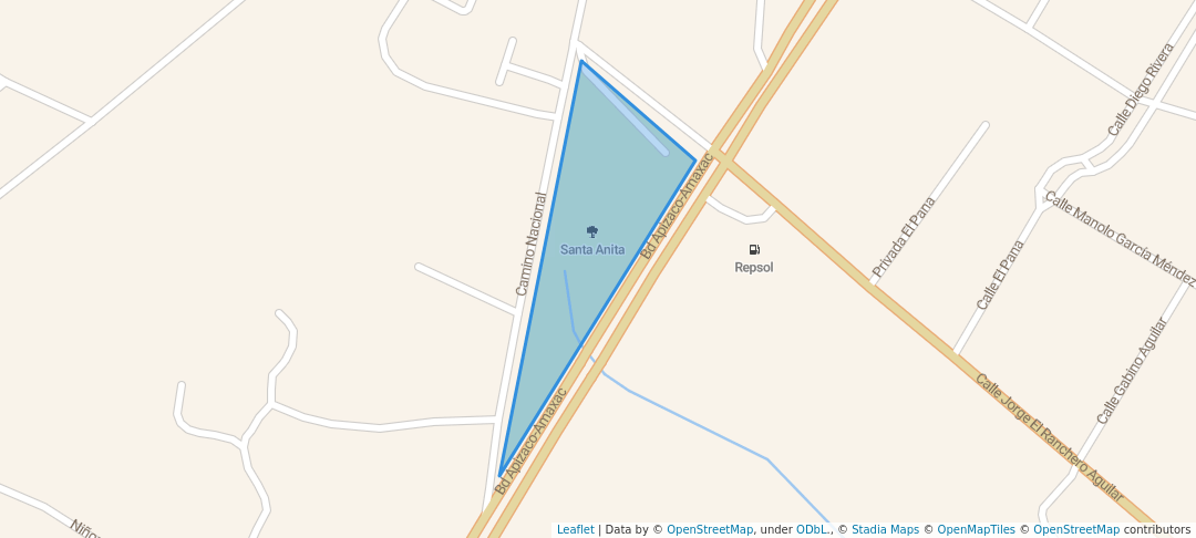 walking in Santa Anita map in Santa Anita Huiloac