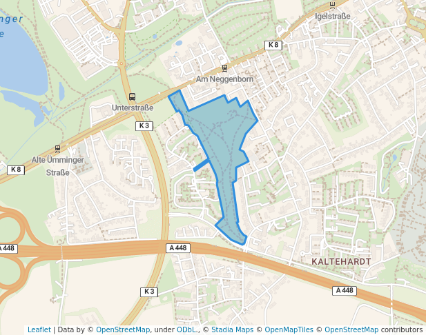 walking in Park am Neggenborn map in Bochum