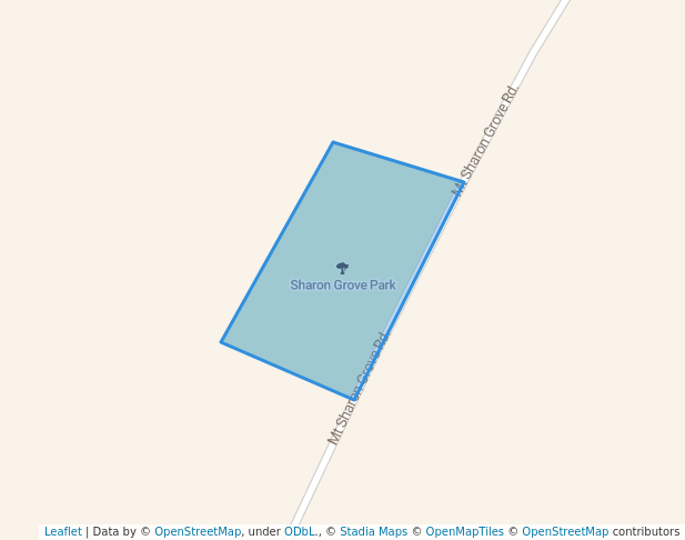 walking in Sharon Grove Park map in Sharon Grove