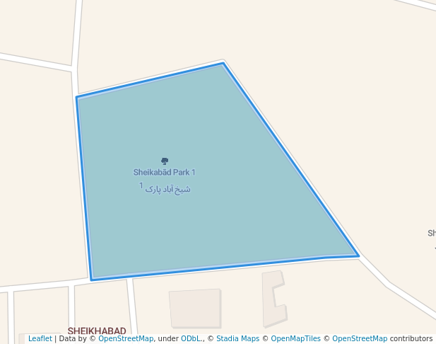 walking in Sheikabād Park 1 map in Peshawar