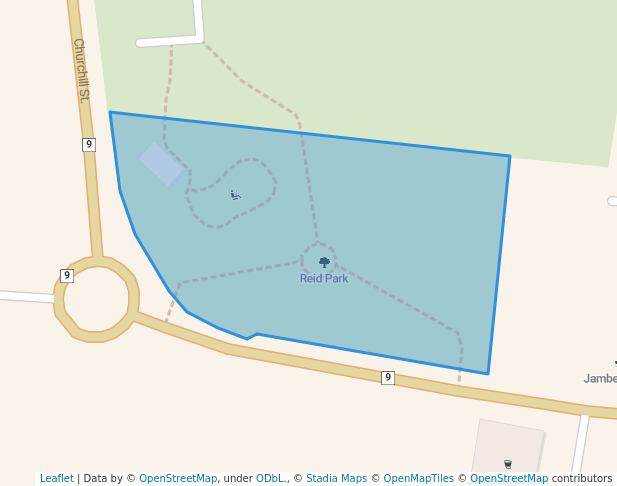 walking in Reid Park map in Jamberoo