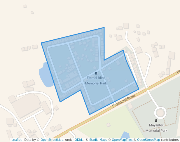walking in Eternal Bliss Memorial Park map in Mayantoc