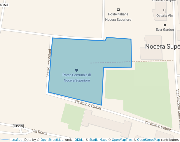 walking in Parco di Nocera Superiore map in Nocera Superiore