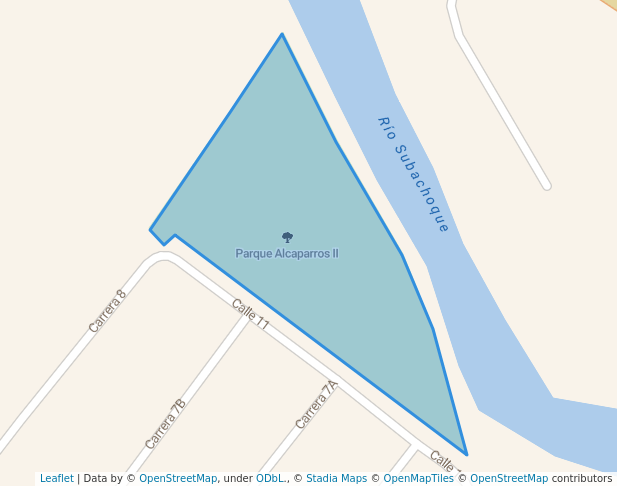 walking in Parque Alcaparros II map in Madrid