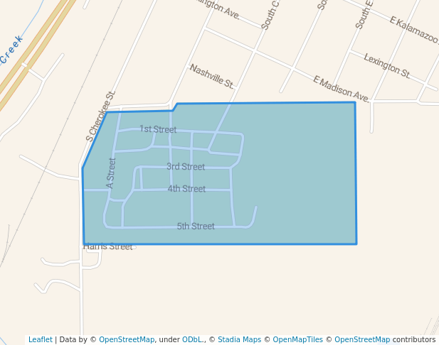walking in Muskogee County Fairgrounds map in Muskogee
