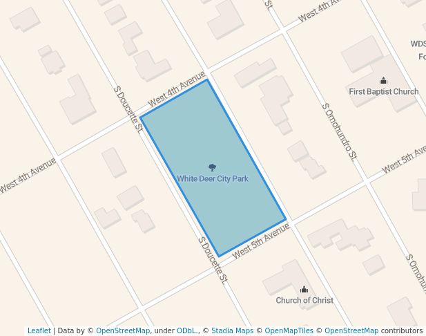 walking in White Deer City Park map in White Deer