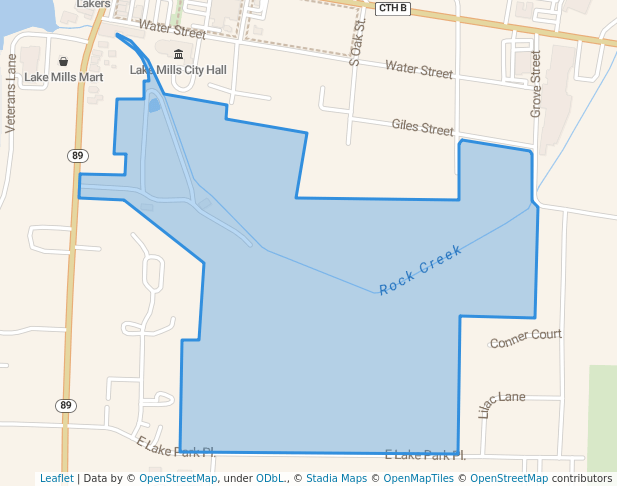 walking in Lake Mills Hatchery map in Lake Mills
