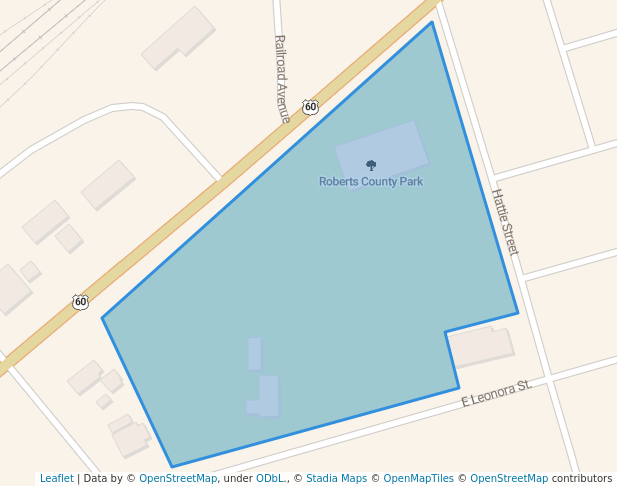 walking in Roberts County Park map in Miami