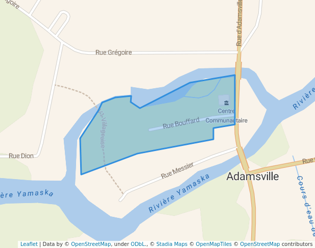 walking in Parc Grégoire map in Bromont