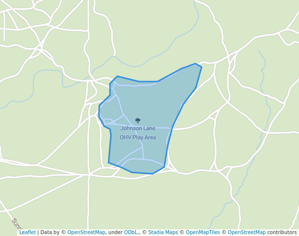 walking in Johnson Lane OHV Play Area map in Minden