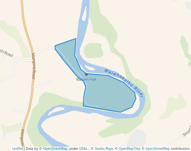 walking in Balsom Park map in New Plymouth