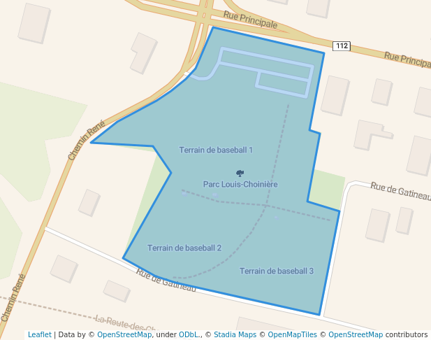 walking in Parc Louis-Choinière map in Granby
