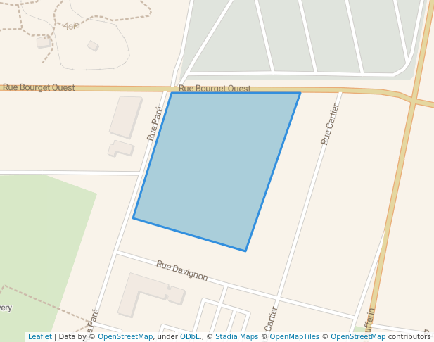 walking in Parc Robert map in Granby