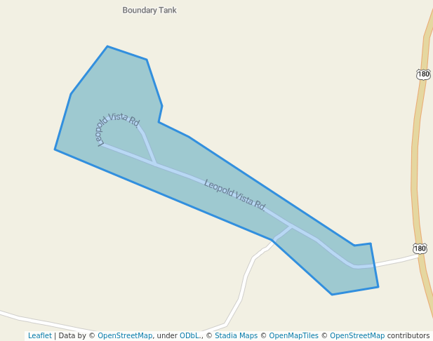 walking in Leopold Vista Picnic Area map in Buckhorn