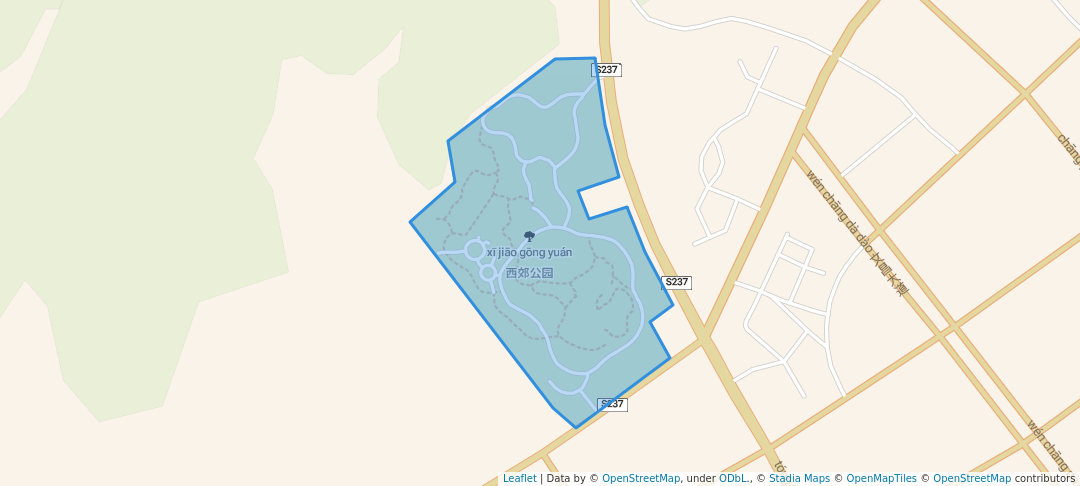 walking in 西郊公园 map in An Qing Shi