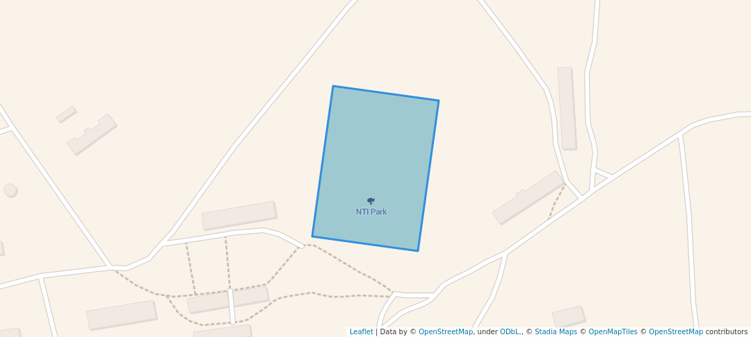 walking in NTI Park map in Nkoranza