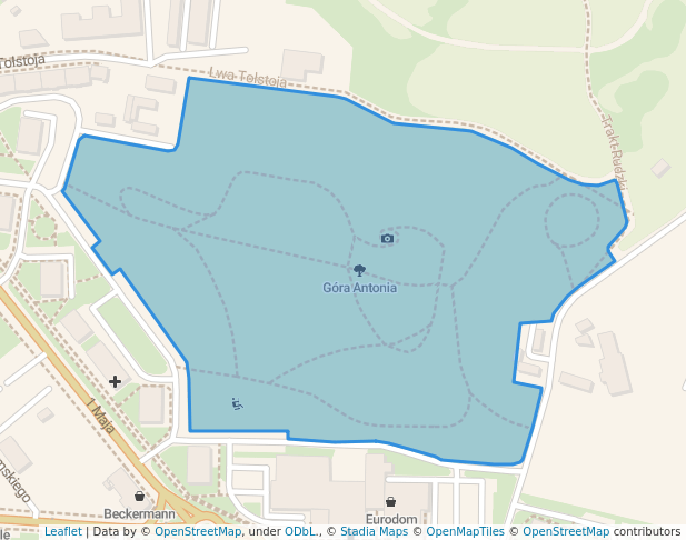 walking in Góra Antonia map in Ruda Śląska
