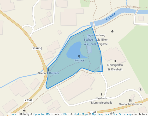 Kurpark in Seebach | Map and Routes