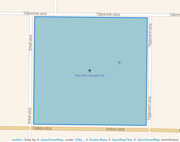 walking in Maróthy Gergely tér map in Szeged