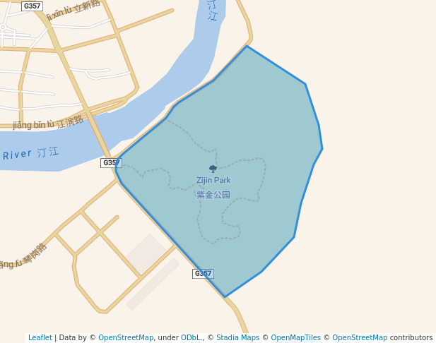 walking in Zijin Park map in Longyan