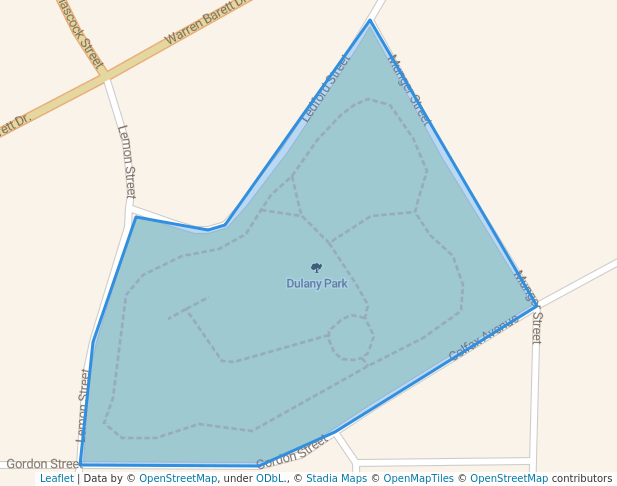 walking in Dulany Park map in Hannibal