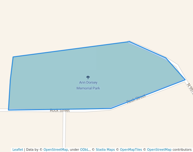 walking in Ann Dorsey Memorial Park map in Hannibal